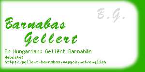 barnabas gellert business card